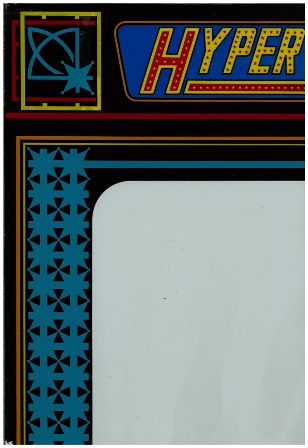 Hyper Sports monitor glass, top left (V)